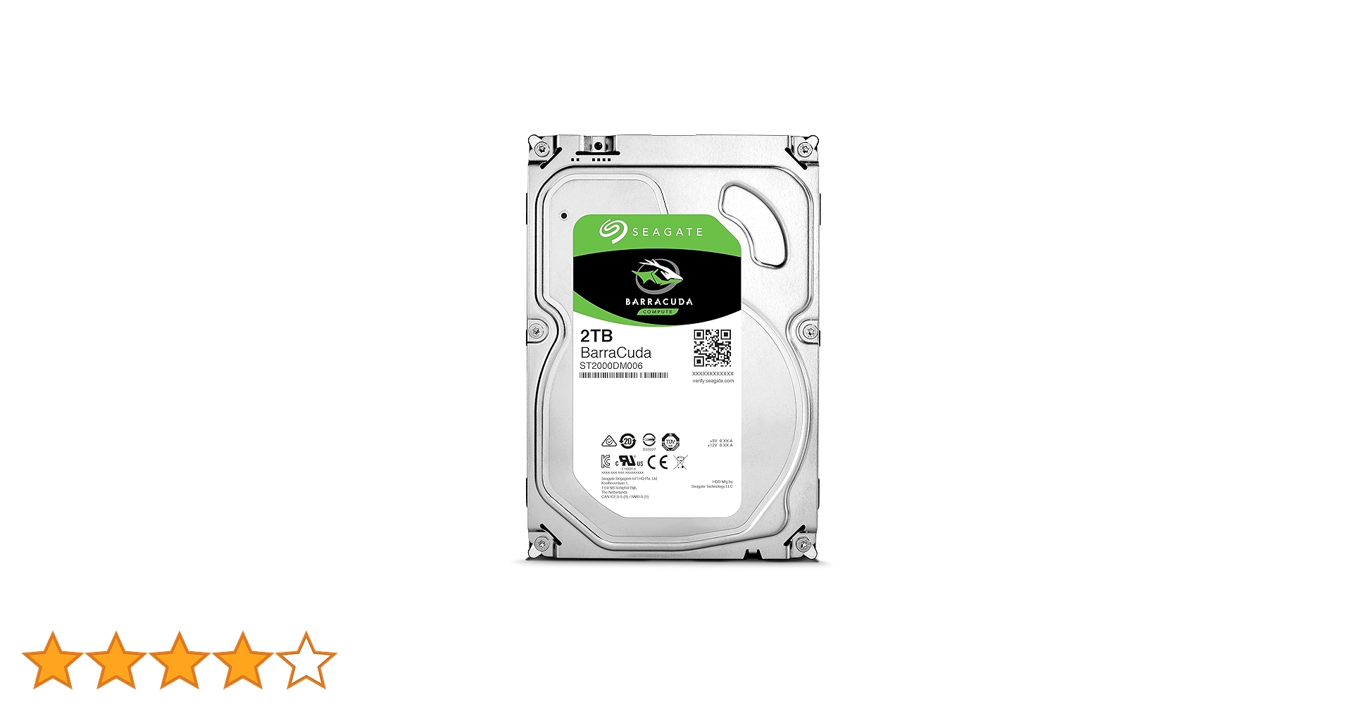 内蔵型ハードディスクドライブ Seagate Barracuda 12TB 7200RPM HDD ST4000VX007 | Seagate 外付けハードディスク 内蔵 4 TB SATA I | RS